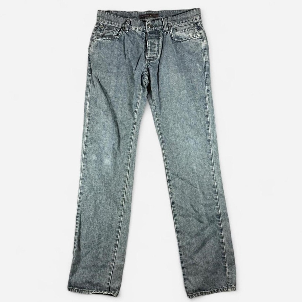 Etro Stone Wash Straight Milano Button Fly Made in Italy Jeans 31x32